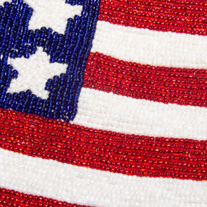 4th of july beaded cross body bag